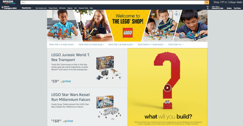 Lego storefront video