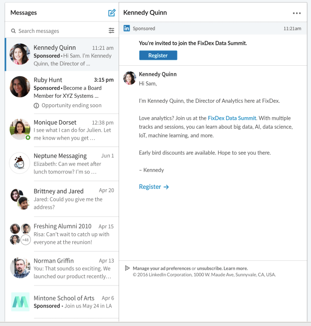 social media marketing trends on linkedin messages